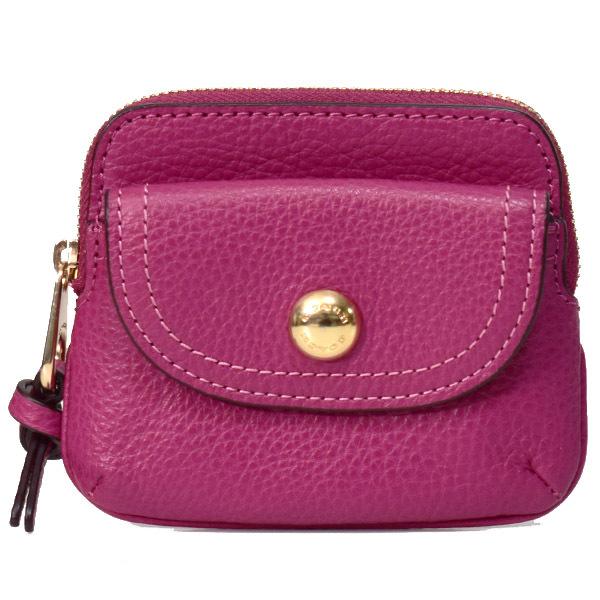 COACH（コーチ） カードケース ぺブルレザー ペニー キーリング付き