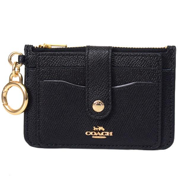 COACH（コーチ） カードケース クロスグレインレザー ロゴ キーリング