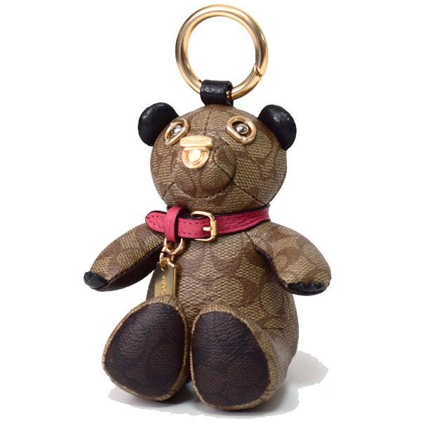 COACH コーチ キーホルダー コーティングキャンバス ぺブルレザー 