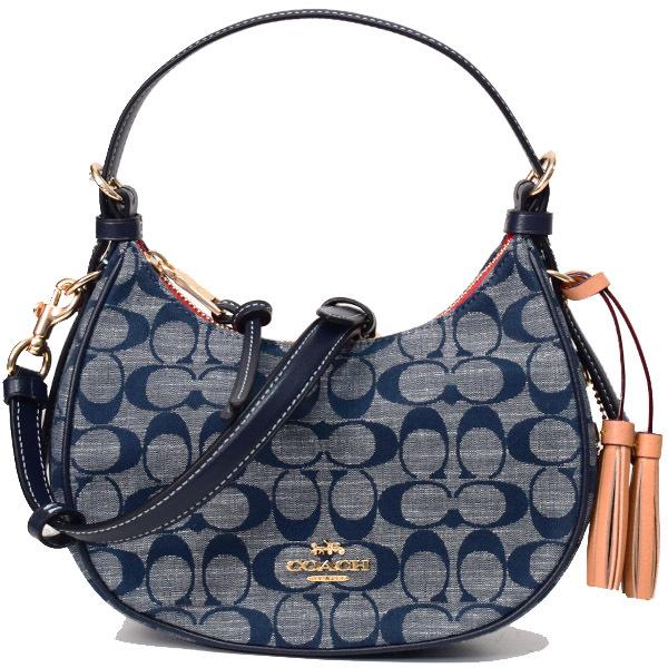 コーチ バッグ COACH シャンブレー レザー シグネチャー クレオ  