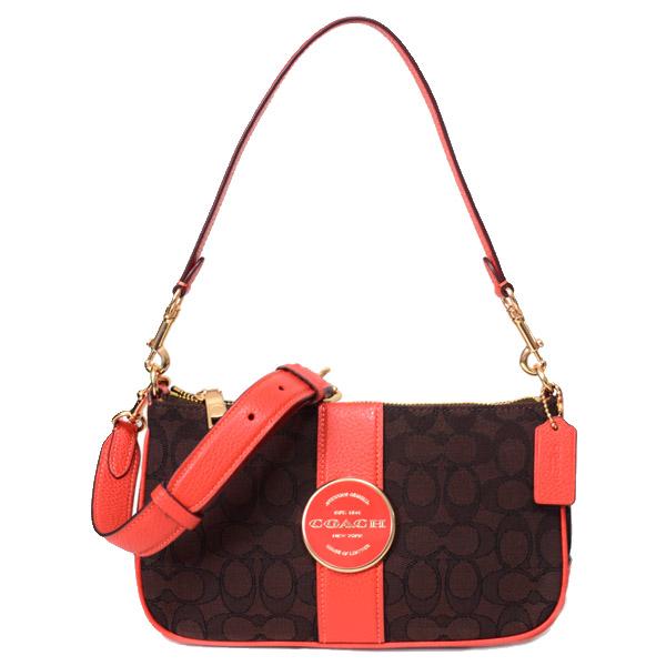 COACH（コーチ） バッグ ジャガード ぺブルレザー シグネチャー ロニー 