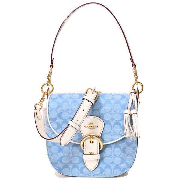 COACH（コーチ） バッグ シャンブレー レザー シグネチャー クレオ
