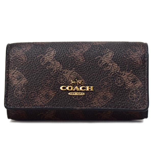 COACH（コーチ） キーケース コーティングキャンバス レザー ホース