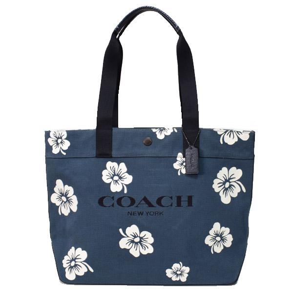 COACH（コーチ） バッグ キャンバス ぺブルレザー トート アロハ 花柄 