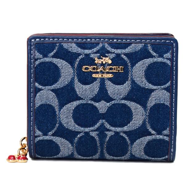 COACH コーチ 財布 デニム レザー シグネチャー ロゴ さくらんぼ COACH コーチ 財布 デニム レザー シグネチャー ロゴ さくらんぼ