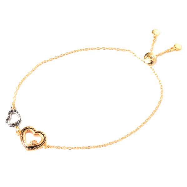 COACH（コーチ） ブレスレット ハート ストーン ダブル スティッチド