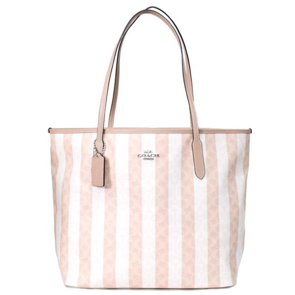 コーチ バッグ COACH コーティングキャンバス レザー シグネチャー ストライプ ロゴ シティ トートバッグ サンド×タン CBI03 COACH（コーチ） バッグ コーティングキャンバス レザー シグネチャー