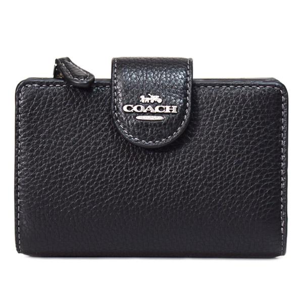 コーチ CBO41 二つ折り財布 リファインド レザー ジップ ウォレット COACH（コーチ） 財布 ぺブルレザー ロゴ ミディアム コーナー ジップ