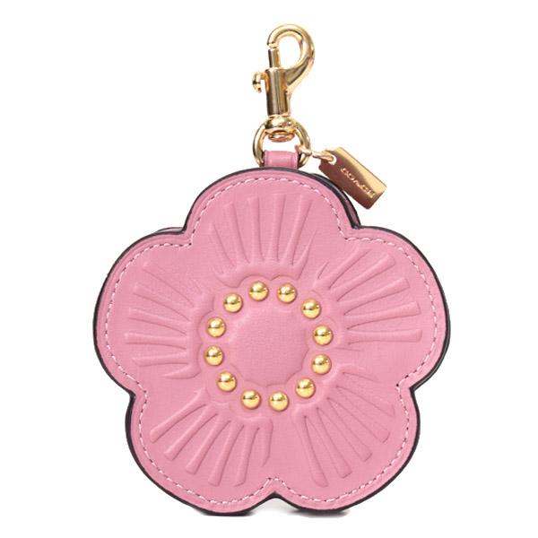 COACH（コーチ） キーホルダー レザー スタッズ ローズ お花 ポーチ