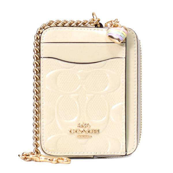 COACH（コーチ） コインケース パテントレザー シグネチャー 型押し