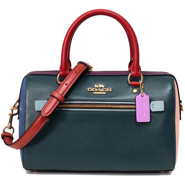 COACH（コーチ） バッグ レザー ローワン サッチェル カラーブロック