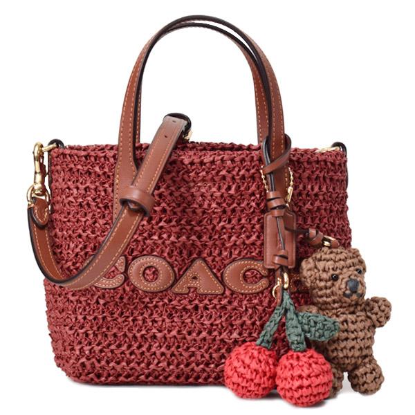 COACH（コーチ） バッグ かごバッグ ストロー レザー ミニ シティ