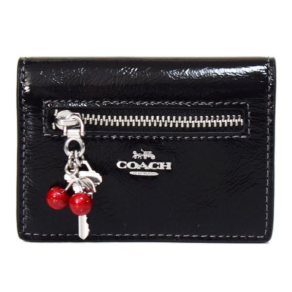 COACH（コーチ） カードケース グレイズドレザー さくらんぼ 鍵