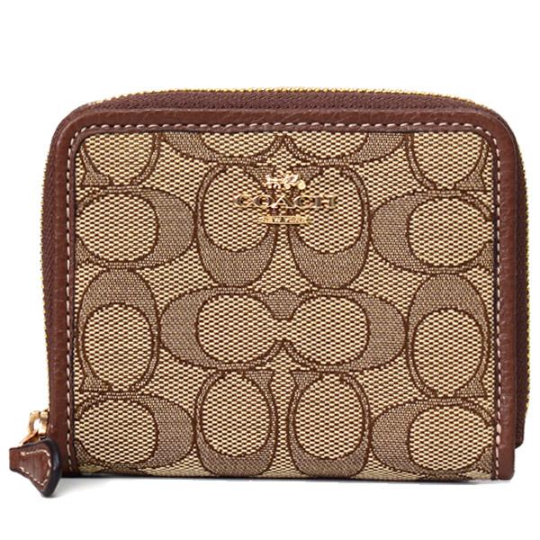 COACH 財布 Essential Small Zip Around Card Case In Crystal Signature Jacquard