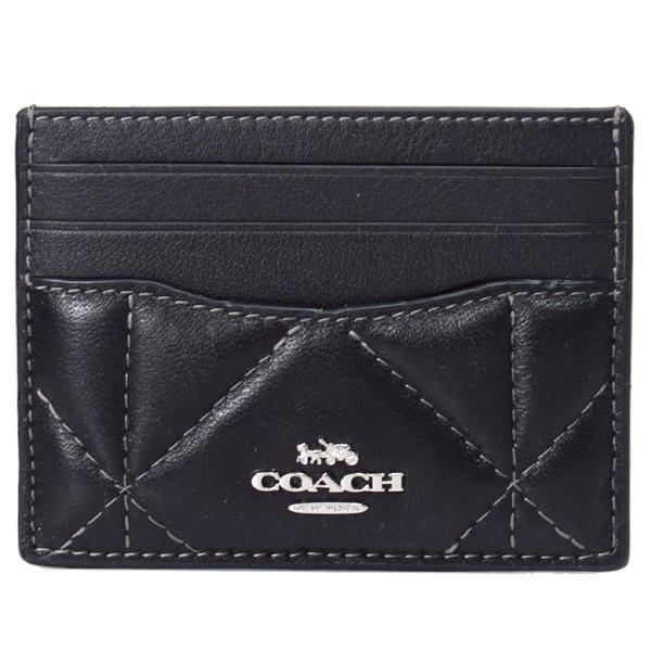 COACH（コーチ） カードケース レザー ダイヤモンド キルティング ロゴ
