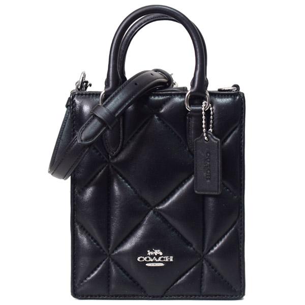 COACH（コーチ） スマホショルダー レザー ノースサウス キルティング