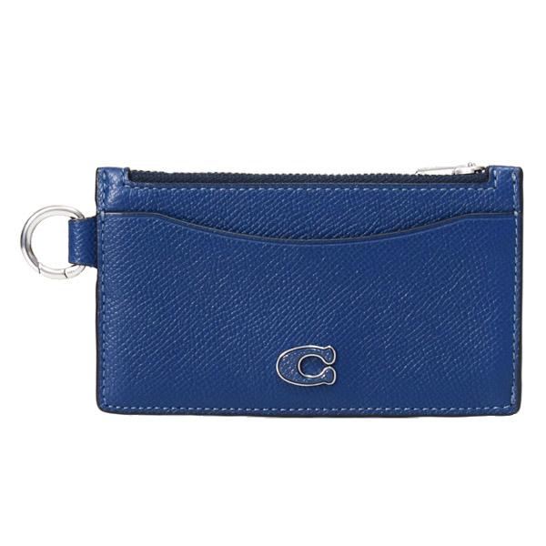 オールドコーチCOACH ブルー レザー ケース COACH（コーチ） メンズ カードケース レザー ジップ Dカン Dリング