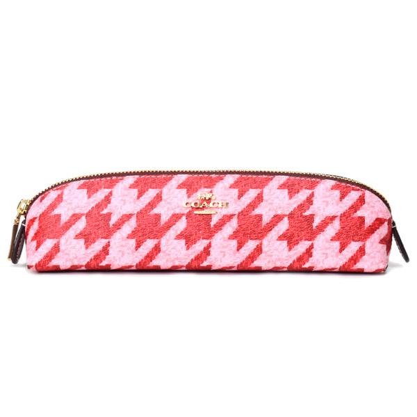 COACH（コーチ） ペンケース レザー 千鳥格子 千鳥柄 ロゴ ハウンズ