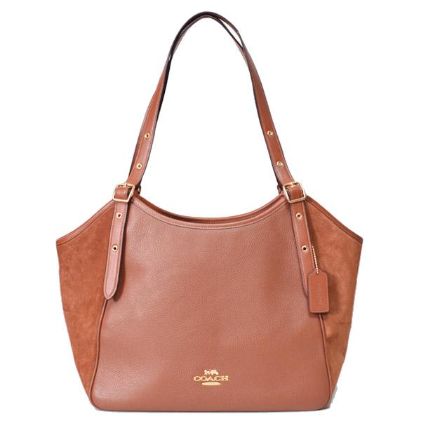 COACH（コーチ） バッグ ぺブルレザー スエード メドウ ロゴ ジップ 