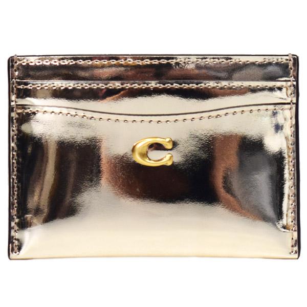 COACH（コーチ） カードケース レザー メタリック C ロゴ カードケース