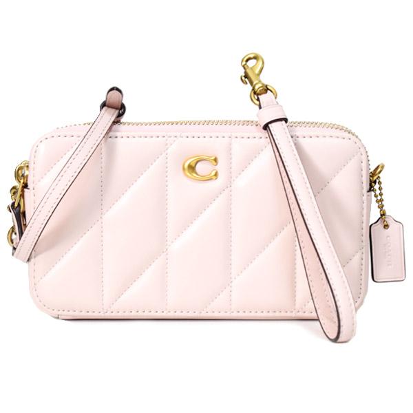 コーチ バッグ COACH レザー キルティング キラ ピロー ダブルジップ ロゴ 2way クラッチ リストレット クロスボディー ショルダーバッグ ブラッシュ CM531 COACH（コーチ） バッグ レザー キルティング キラ ピロー ダブル