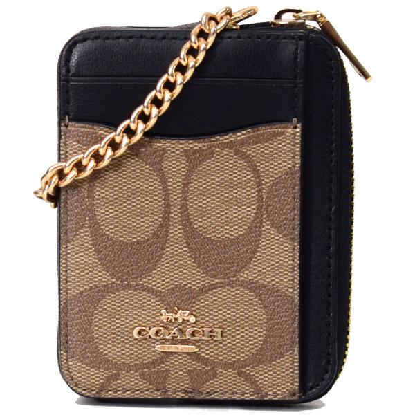 COACH（コーチ） カードケース コーティングキャンバス スムースレザー 