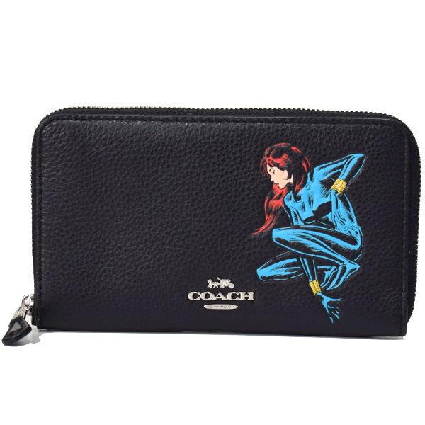 ブラックウィドウ　コーチ ペブルレザー COACH】コーチ ペブルレザー マーベル コラボ ブラックウィドウ