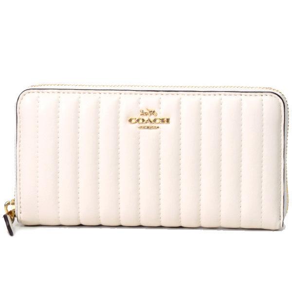 【新品】COACH コーチ ラウンド 長財布 2855 キルティング ウォレット COACH（コーチ） 長財布 キルティング アコーディオン ジップ