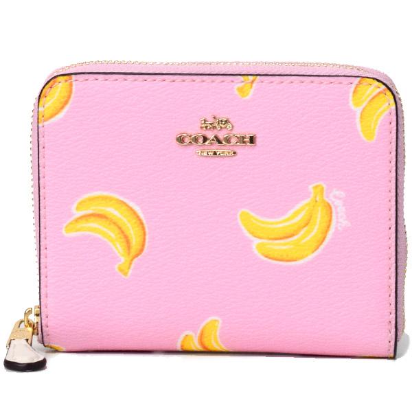 COACH コーチ 財布 コーティングキャンバス スムースレザー バナナ 