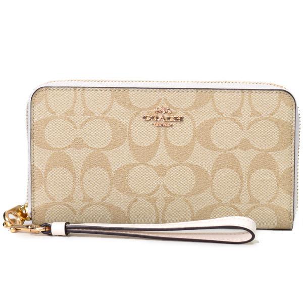 COACH（コーチ） 長財布 コーティングキャンバス スムースレザー