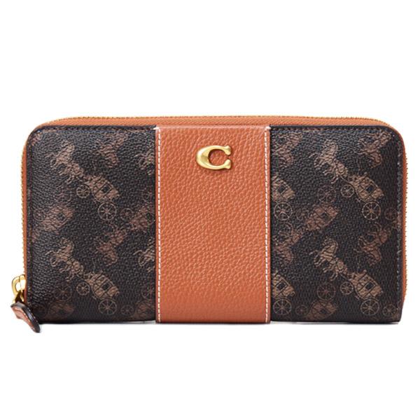 COACH（コーチ） 長財布 コーティングキャンバス レザー ホース アンド