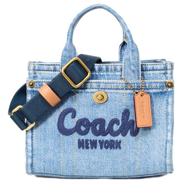 COACH（コーチ） バッグ デニム カーゴ トート 刺〓 20 ミニ ロゴ 2WAY