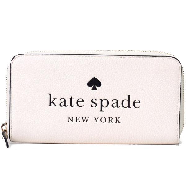 ケイトスペード 長財布 katespade ぺブルレザー エラ ロゴ ラージ コンチネンタル ジップ アラウンド 財布 パーチメント K4779 kate spade NEW YORK（ケイト・スペード ニューヨーク） ケイト