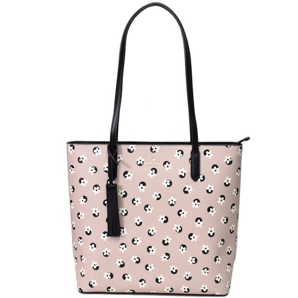 ケイトスペード バッグ katespade レザー ジェナ 花柄 フローラル ロゴ バッグチャーム付き トートバッグ ニュートラルマルチ K8149 kate spade NEW YORK（ケイト・スペード ニューヨーク） ケイト