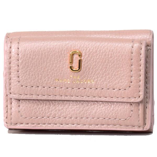 マークジェイコブス コンパクト財布 MARC JACOBS レザー ザ ソフトショット DOUBLE J ロゴ パールライズド ミニ トライフォールド 三つ折り コンパクト財布 パールブラッシュ M0016545 MARC JACOBS（マーク・ジェイコブス） コンパクト財布 レザー ザ