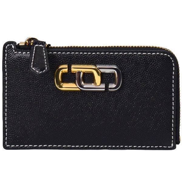 マークジェイコブス 小銭入れ MARC JACOBS コーティングレザー ザ J リンク スモール トップ L字 ジップ ウォレット キーリング付き カードケース ケース ブラック M0017056 MARC JACOBS（マーク・ジェイコブス） 小銭入れ コーティングレザー ザ