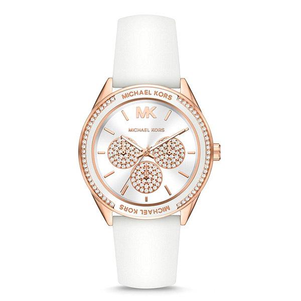 【新品】マイケルコース 腕時計 ホワイト ロゴ 白 シルバー シリコン ラバー MICHAEL KORS（マイケルコース） 時計 シリコン ステンレススチール