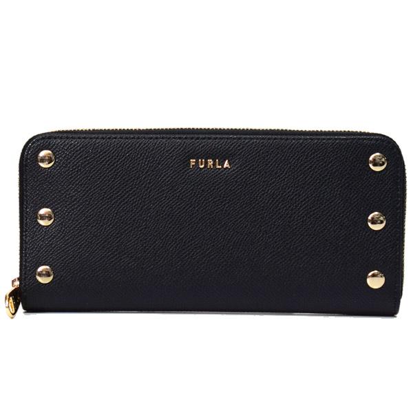 FURLA（フルラ） 長財布 レザー スタッズ ロゴ クラシック