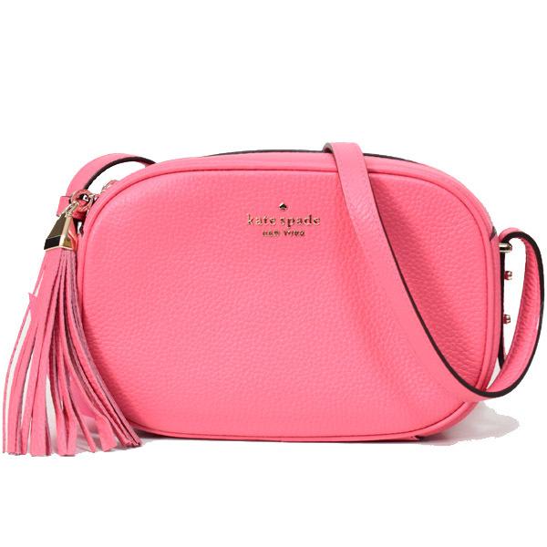 ケイトスペード バッグ katespade ぺブルレザー コートニー ロゴ タッセル カメラバッグ クロスボディ 2WAY 斜めがけ ショルダー クラッチバッグ ブラックベリー WKR00516 kate spade NEW YORK（ケイト・スペード ニューヨーク） ケイト