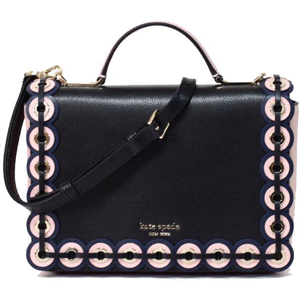 ケイトスペード バッグ　katespade レザー パターソン ドライブ グロメット ミディアム メイジー パンチング 2way ショルダーバッグ ブラック WKRU5898 kate spade NEW YORK（ケイト・スペード ニューヨーク） ケイト