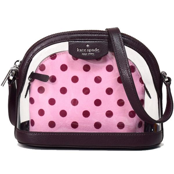 ケイトスペード バッグ katespade PVC レザー キャンバス シルビア スケルトン シースルー リア ドット ドーム クロスボディ 斜めがけ ショルダーバッグ マルチ WKRU6558 kate spade NEW YORK（ケイト・スペード ニューヨーク） ケイト