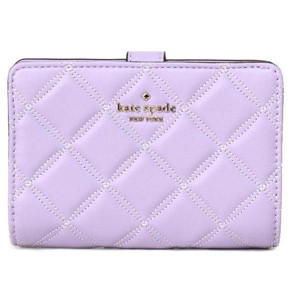 SALE／62%OFF】 KATE SPADE WLRU6344 Lilac コンパクト二つ折り財布