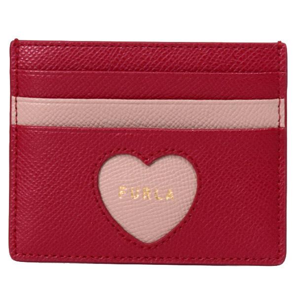 FURLA（フルラ） カードケース ハート レザー スリム 名刺入れ 定期