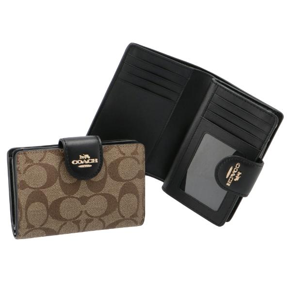 コーチ COACH アウトレット 二つ折り財布 ストラップ ミニ ウォレット