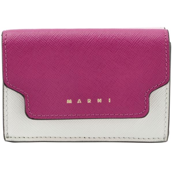 訳あり】マルニ MARNI 財布 三つ折り ミニ財布 サフィアーノレザー 