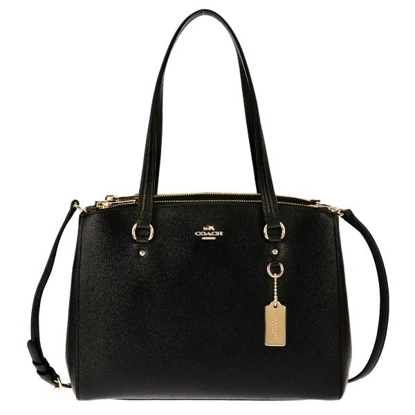 COACH ブラックレザー 2wayハンドバッグ 33735 LIBLK コーチ COACH コーチ ショルダーバッグ レディース COACH 2Way