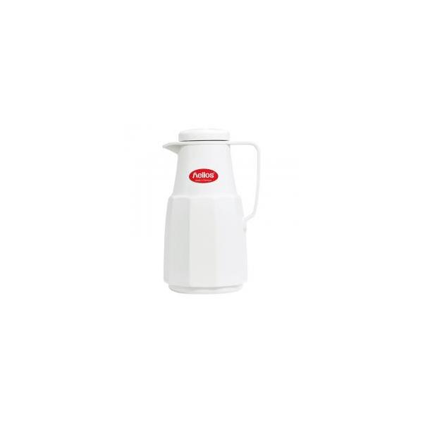 【特選商品4】helios ガラス製卓上用魔法瓶 ベーシック1.0L ホワイト 5609011WH ヘリオス