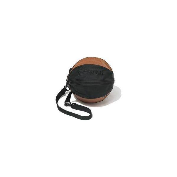 他サイト： 【新品/取寄品】バスケットボールが1個収納可能な ボールバッグ クラシック ブラック×ブラウン 42-008CB SPALDING スポルディングの商品画像