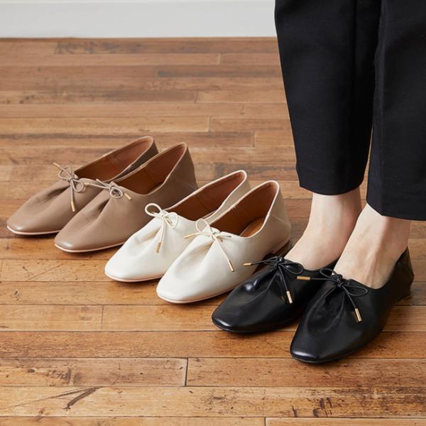 menue レースアップシューズ レディース カジュアルシューズ ギャザー  