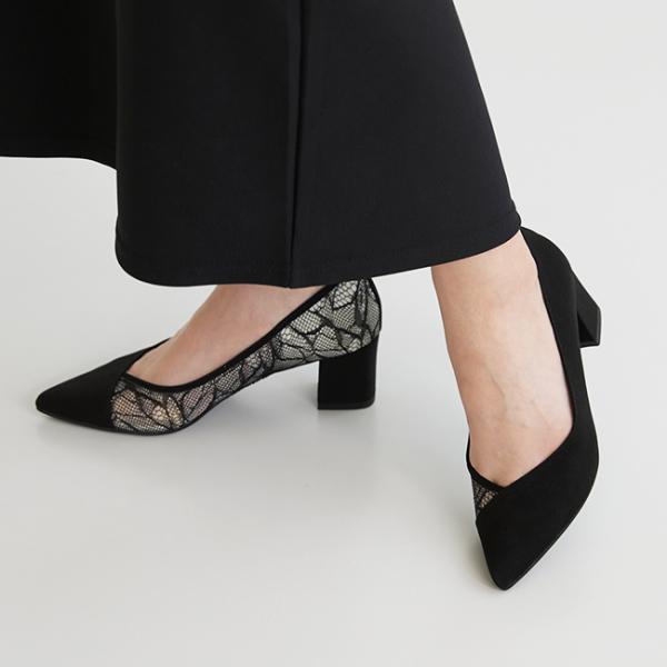 welleg（ウェレッグ） パンプス 走れる レディース チャンキーヒール